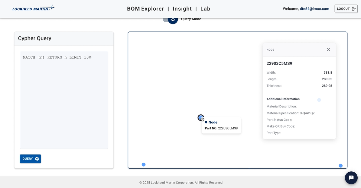 Lockheed Martin Bill of Materials Explorer screenshot 5