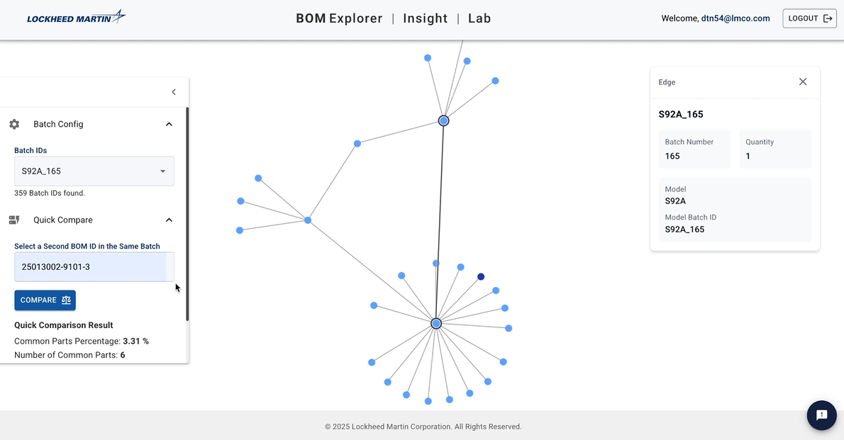 Lockheed Martin Bill of Materials Explorer screenshot 1