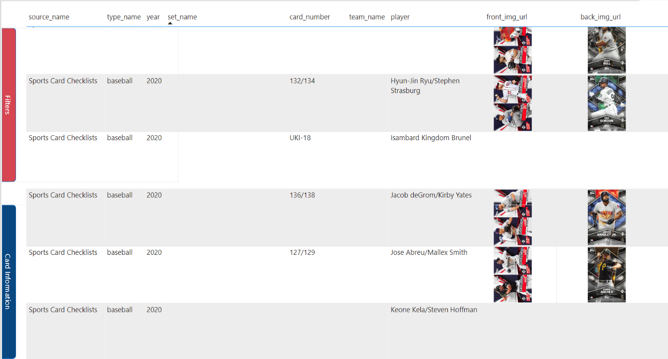 Universal Trading Card Database screenshot 1