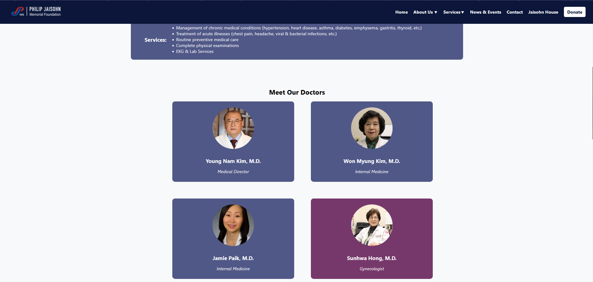 Jaisohn Foundation Digital Innovation Team screenshot 2
